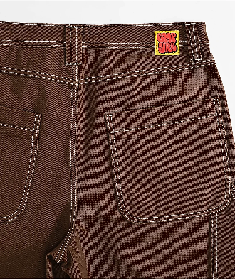 Empyre Loose Fit Double Knee Brown Shorts