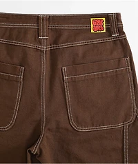 Empyre Loose Fit Double Knee Brown Shorts