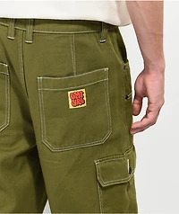 Empyre Loose Fit Double Knee Dark Green Cargo Skate Jeans
