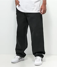 Empyre Loose Fit Embroidered Black Denim Skate Pants