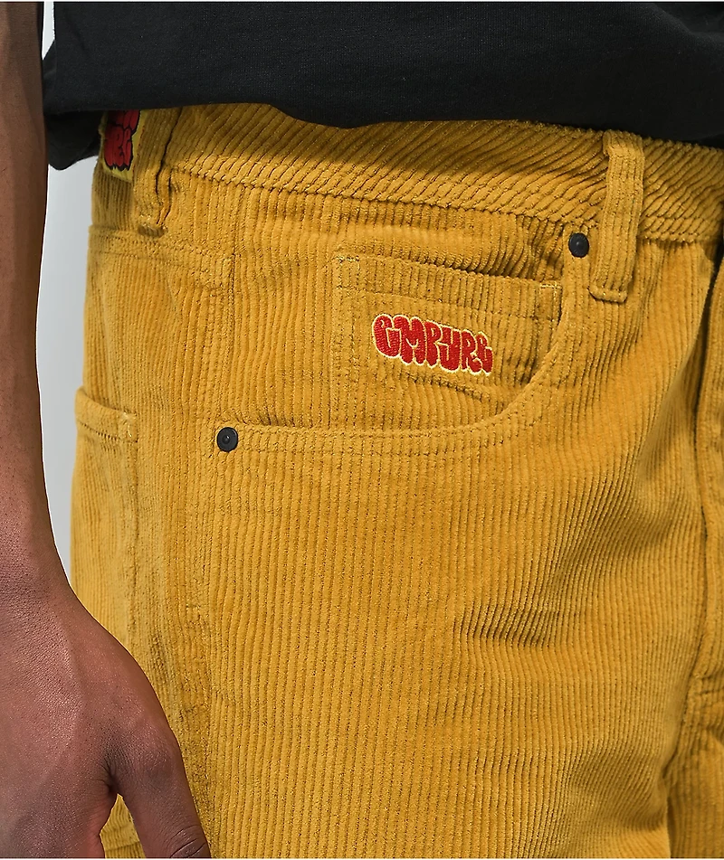 Empyre Loose Fit Golden Yellow Corduroy Skate Pants