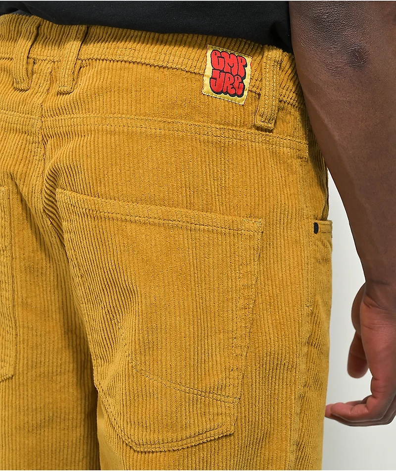 Empyre Loose Fit Golden Yellow Corduroy Skate Pants