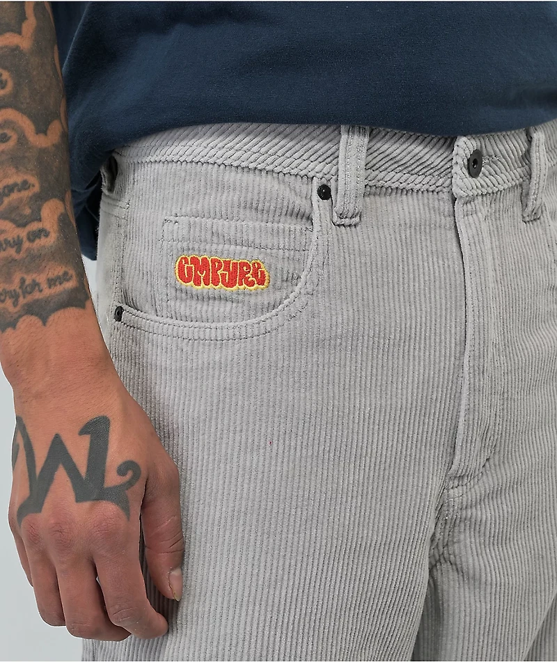 Empyre Loose Fit Grey Corduroy Skate Pants