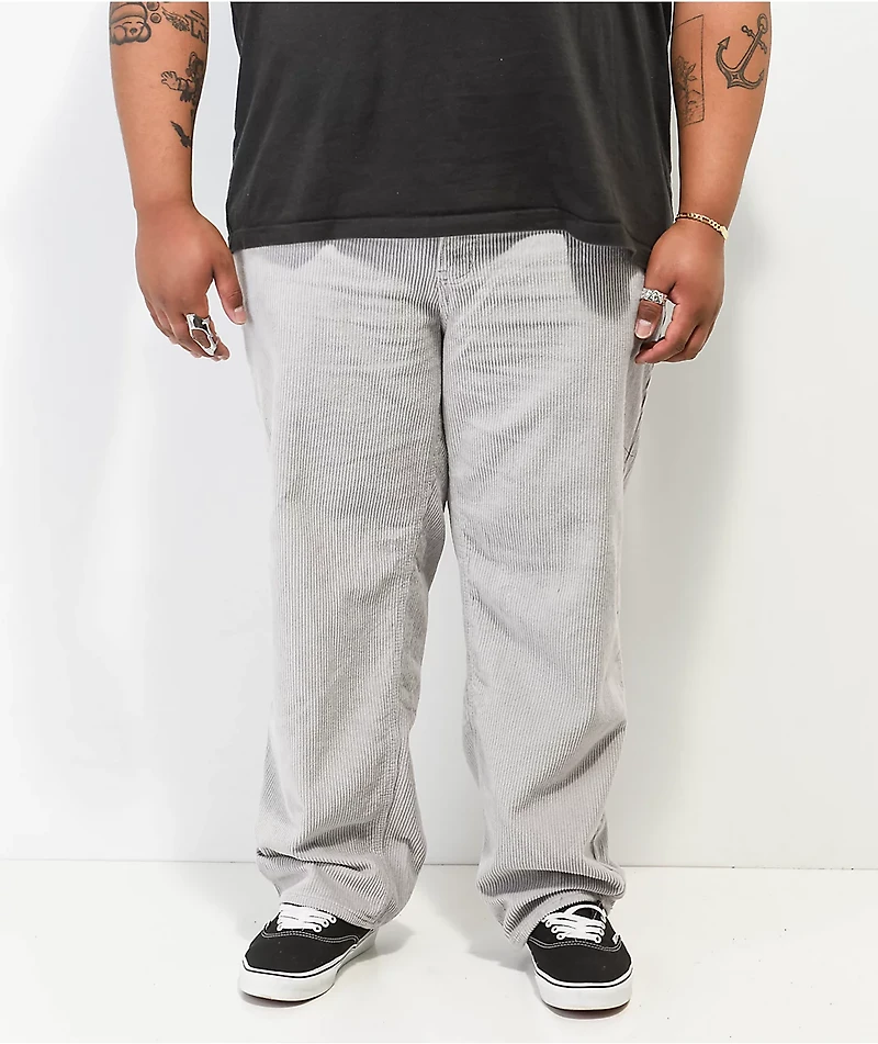 Empyre Loose Fit Grey Corduroy Skate Pants