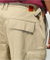 Empyre Loose Fit Khaki Cargo Skate Pants