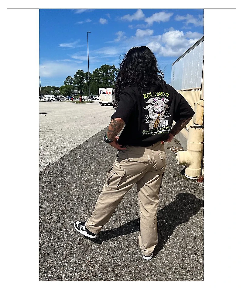 Empyre Loose Fit Khaki Cargo Skate Pants