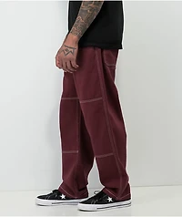 Empyre Loose Fit Maroon Carpenter Skate Jeans