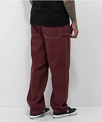 Empyre Loose Fit Maroon Carpenter Skate Jeans