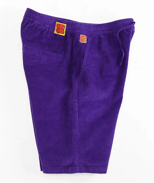 Empyre Loose Fit Purple Corduroy Skate Shorts at CoolSprings