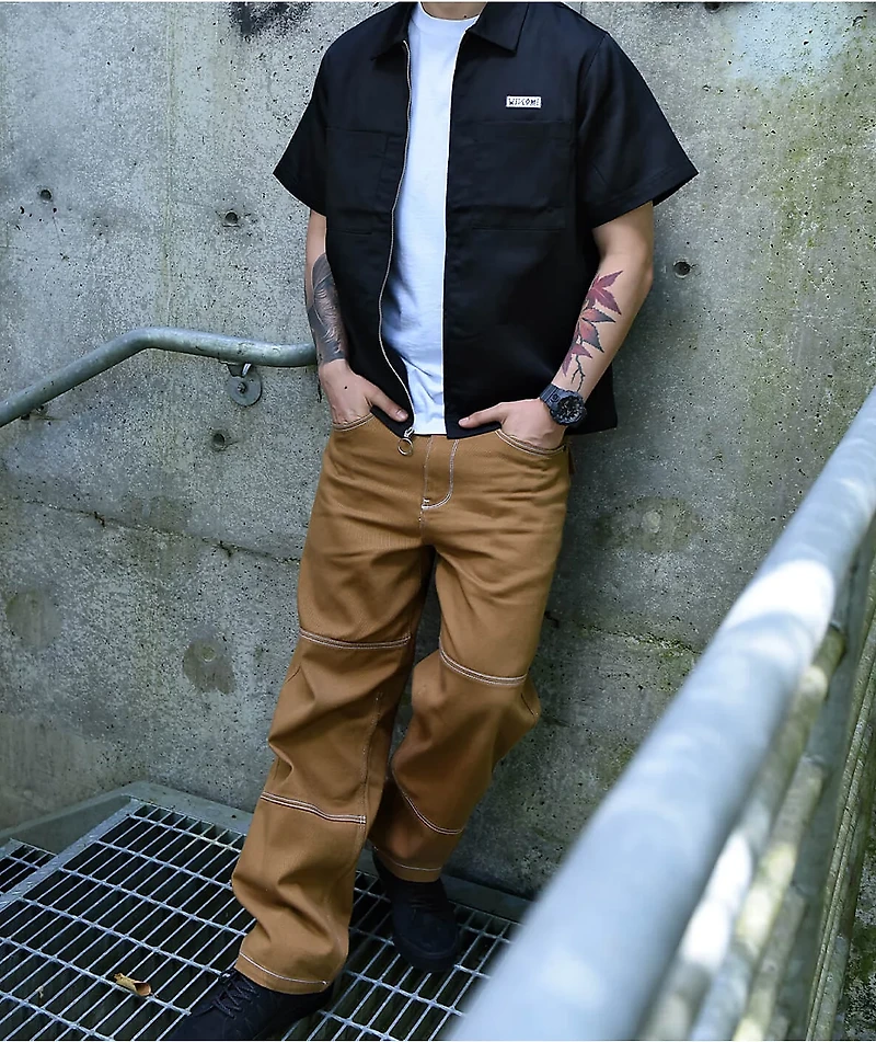 Empyre Loose Fit Tabacco Denim Carpenter Skate Pants