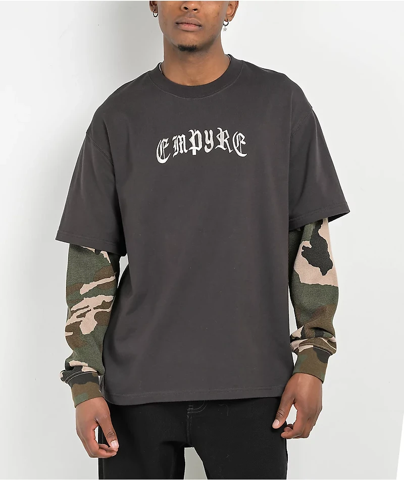 Empyre Loose Screw Charcoal & Camo 2fer Long Sleeve T-Shirt