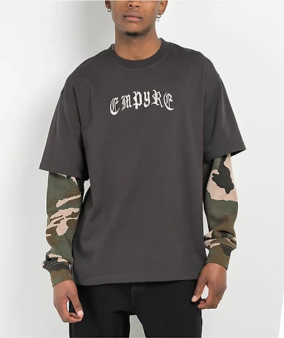 Empyre Loose Screw Charcoal & Camo 2fer Long Sleeve T-Shirt