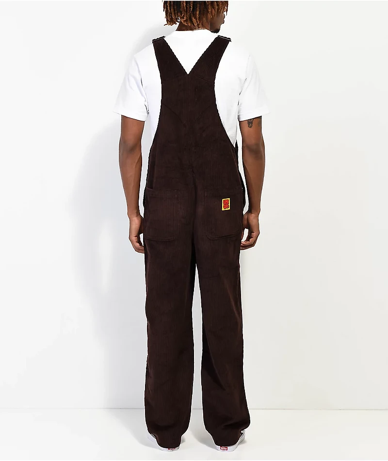 Empyre Loose Sk8 Brown Java Corduroy Overalls