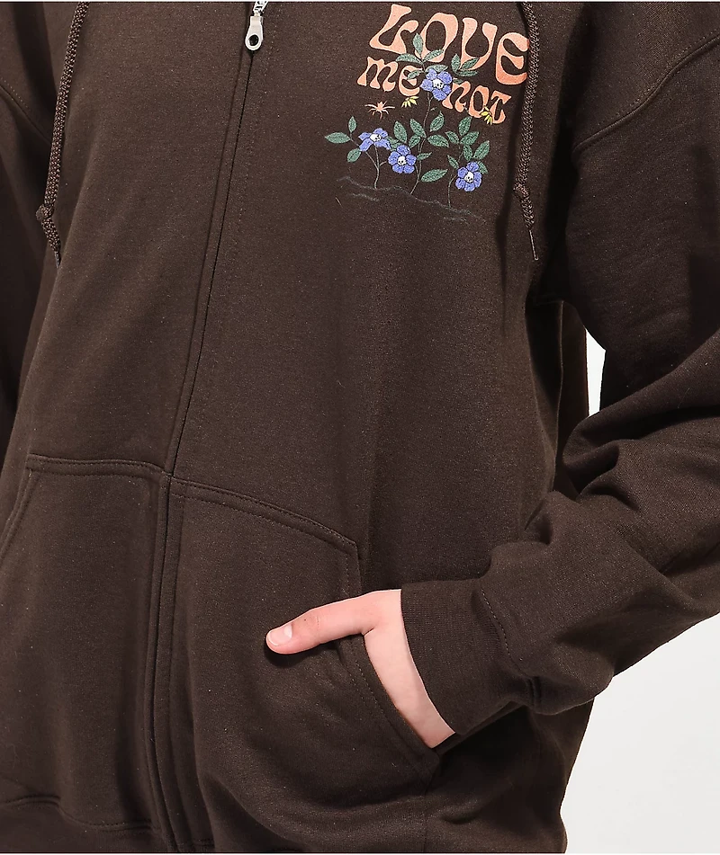 Empyre Love Me Not Brown Zip Hoodie