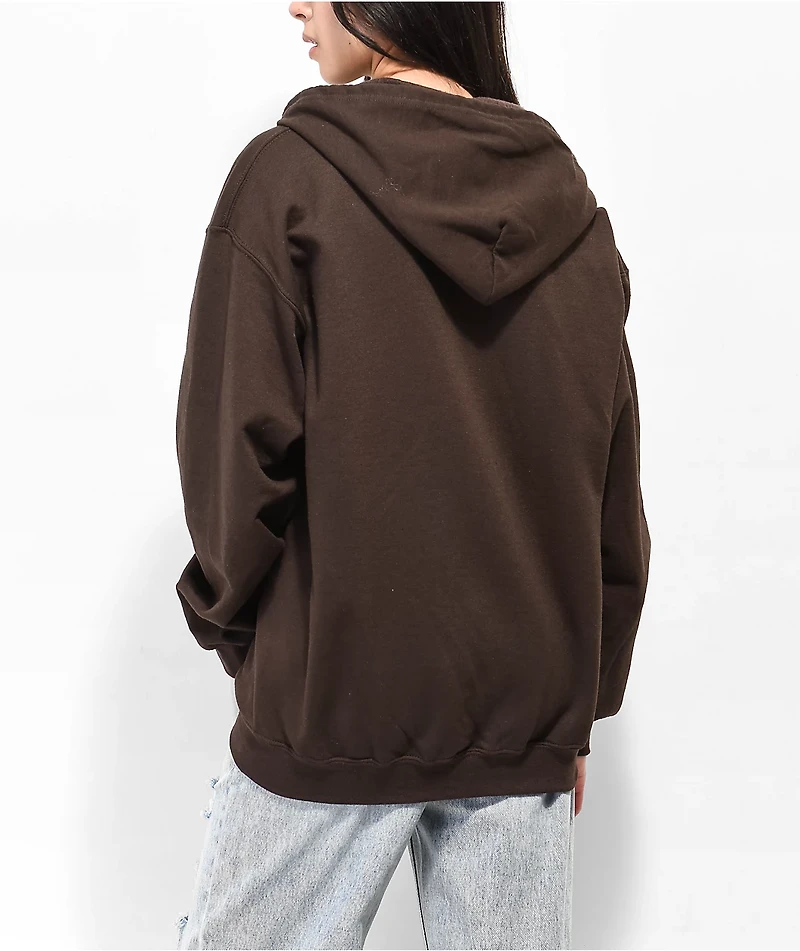 Empyre Love Me Not Brown Zip Hoodie