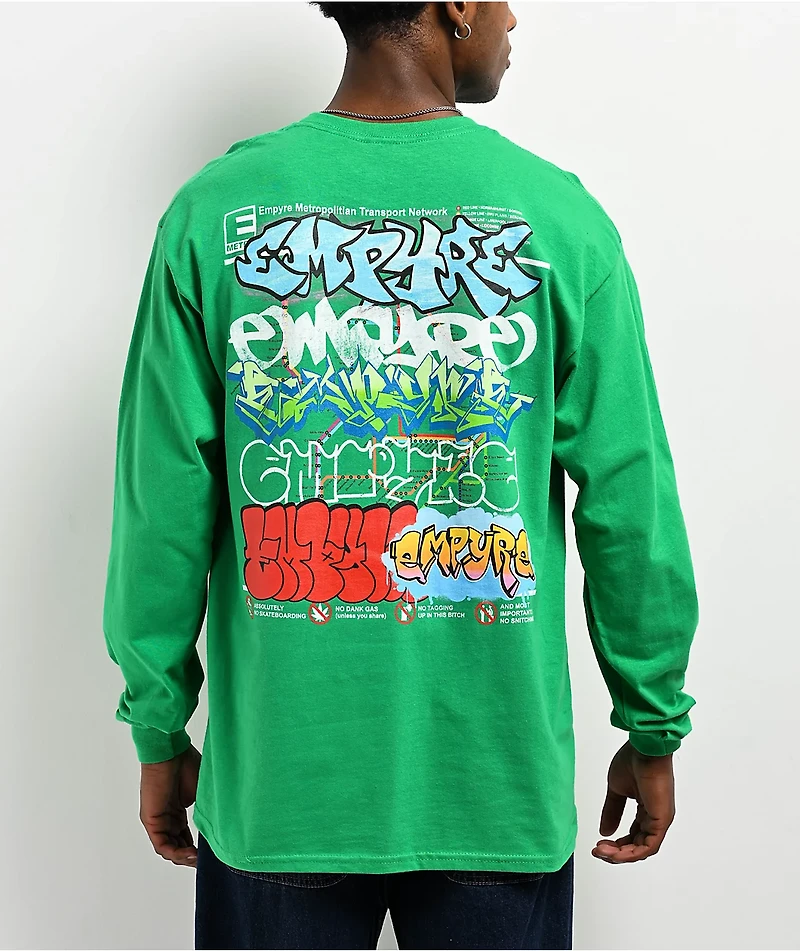 Empyre Metro Zoomin Green Long Sleeve T-Shirt