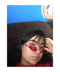 Empyre Miller Mini Oval Red & Silver Sunglasses
