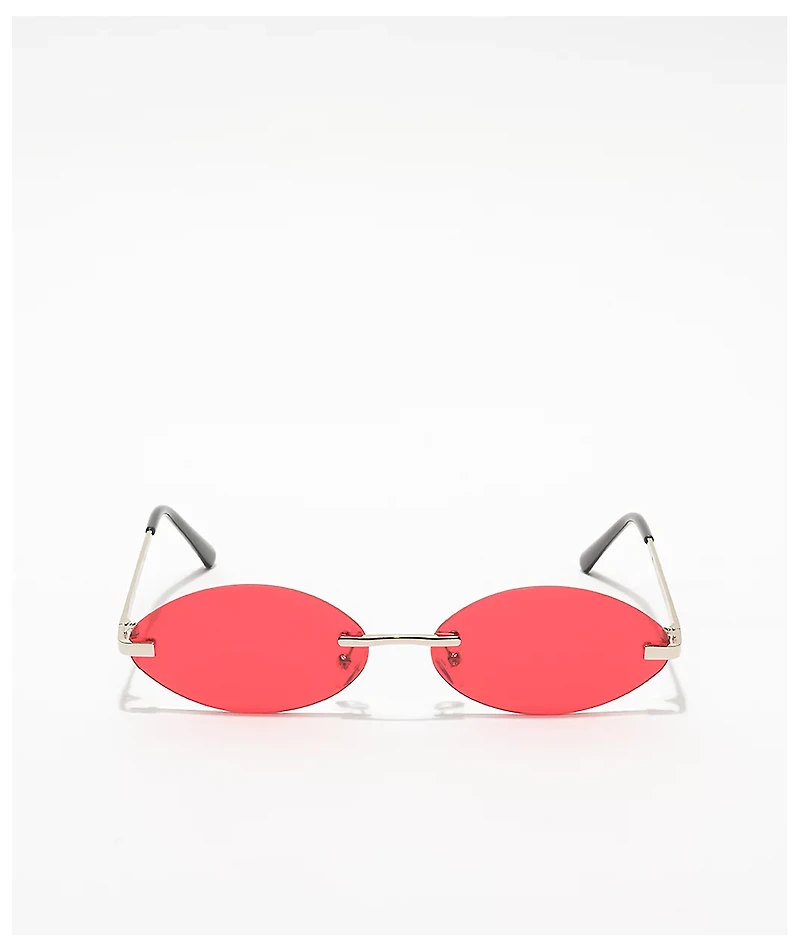 Empyre Miller Red Rimless Sunglasses