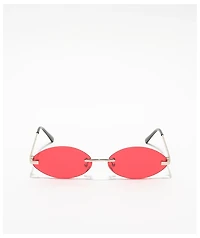 Empyre Miller Red Rimless Sunglasses