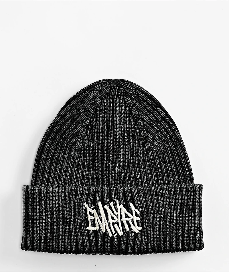 Empyre Mineral Wash Black Beanie