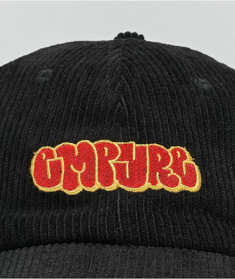Empyre Mitra Black Corduroy Strapback Hat