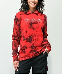 Empyre Morna Roses Red & Black Tie Dye Sweatshirt