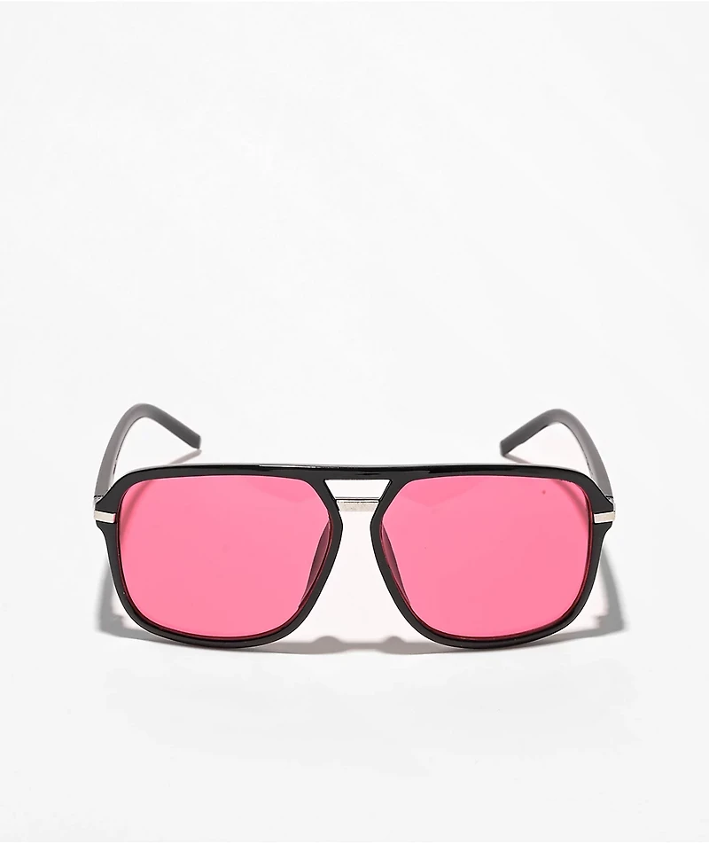 Empyre Morris Black & Red Pilot Sunglasses
