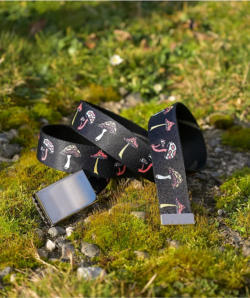 Empyre Mushroom Black Webbed Belt