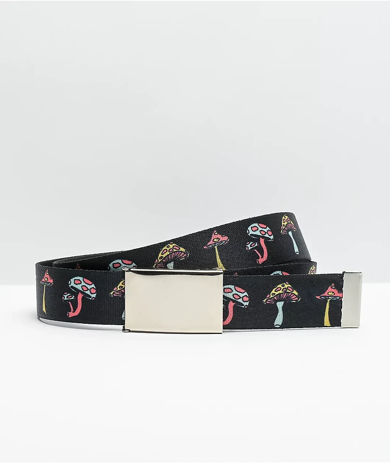 Empyre Mushroom Black Webbed Belt