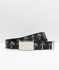 Empyre Mushroom Black Webbed Belt