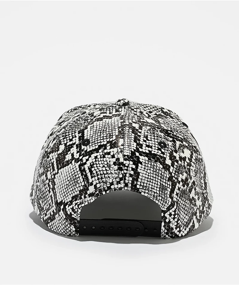 Empyre Ninety-Nine Python Snakeskin Faux Leather Snapback Hat