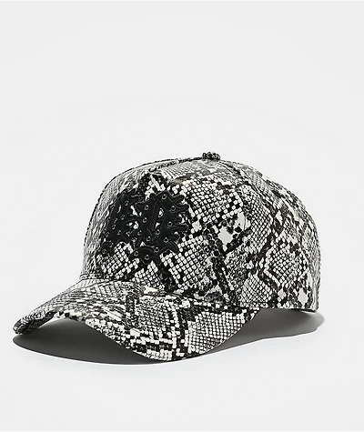 Empyre Ninety-Nine Python Snakeskin Faux Leather Snapback Hat