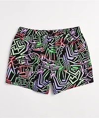 Empyre Ollie Geo Black & Multi Board Shorts