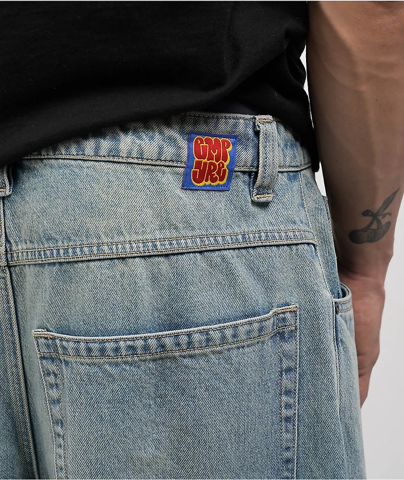 Empyre Ollie Light Blue Wash Ultra Wide Skate Jeans