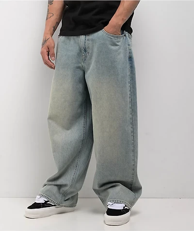 Empyre Ollie Light Blue Wash Ultra Wide Skate Jeans