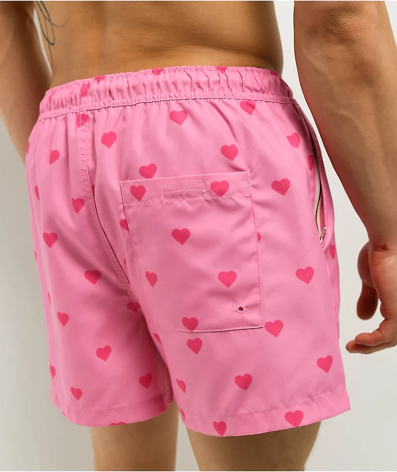 Empyre Ollie Pink Hearts Board Shorts