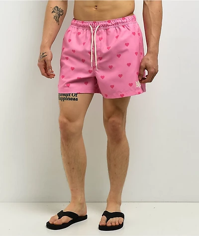 Empyre Ollie Pink Hearts Board Shorts