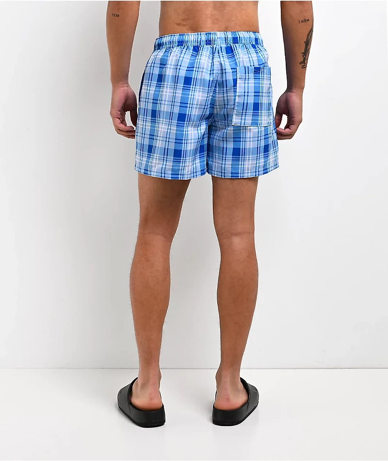 Empyre Ollie Plaid Blue Board Shorts
