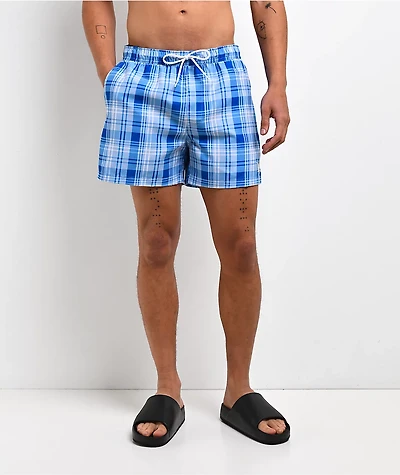 Empyre Ollie Plaid Blue Board Shorts