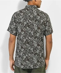 Empyre Overgrown Short Sleeve Black Button Up Shirt