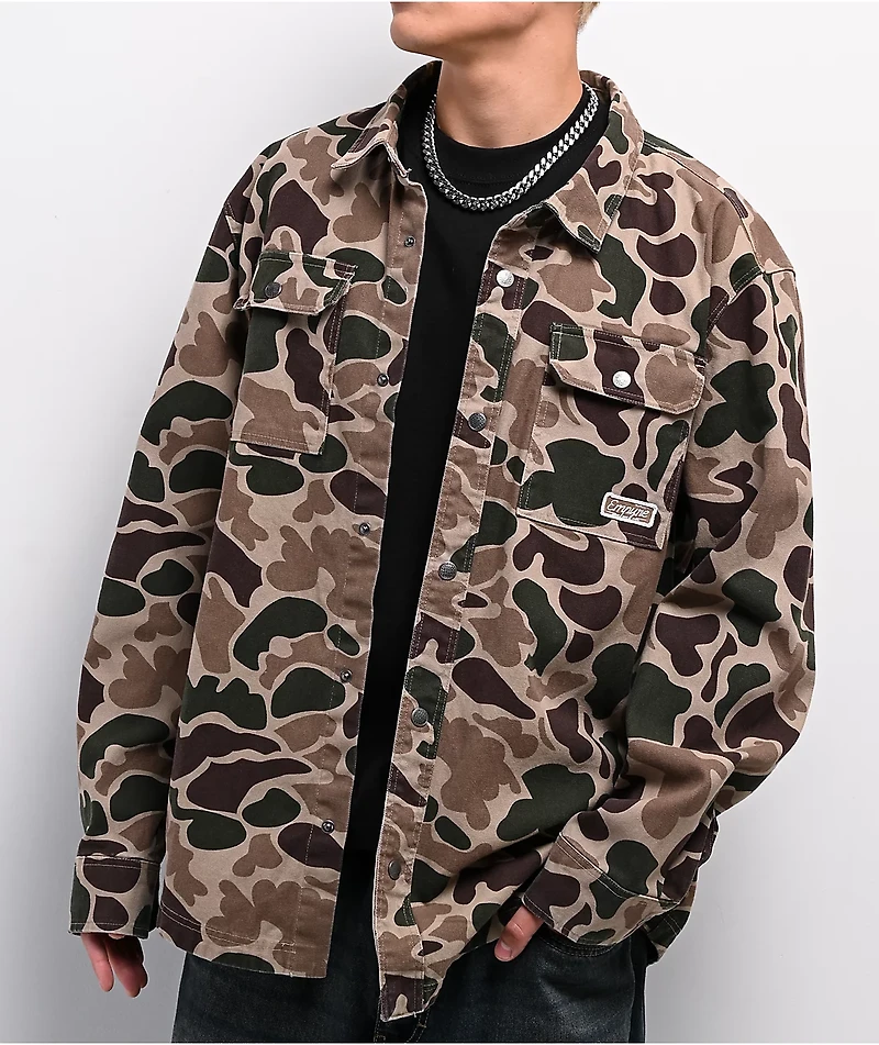 Empyre Overshirt Duck Camo Long Sleeve Work Shirt