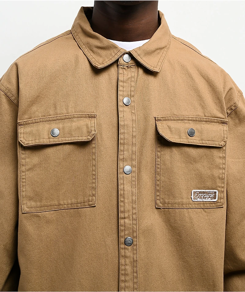 Empyre Overshirt Khaki Long Sleeve Work Shirt