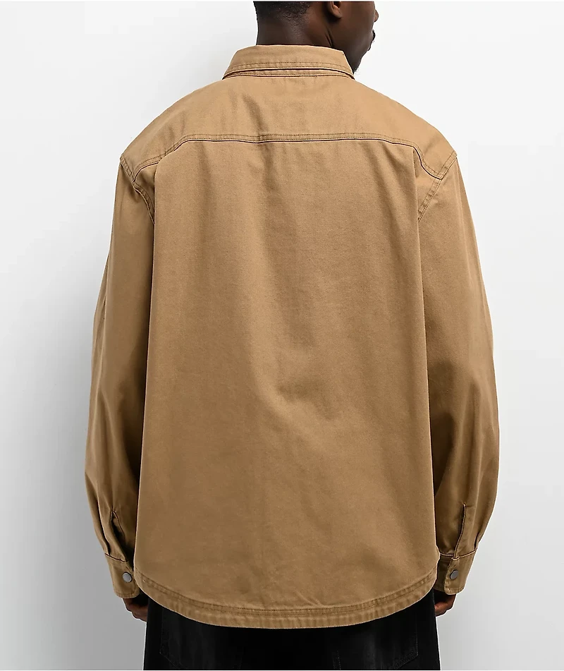 Empyre Overshirt Khaki Long Sleeve Work Shirt