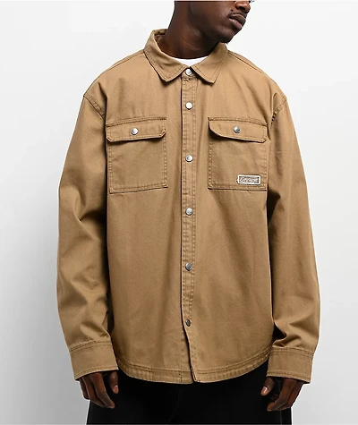 Empyre Overshirt Khaki Long Sleeve Work Shirt