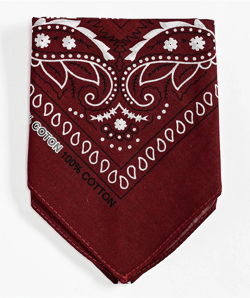 Empyre Paisley Dark Red Bandana
