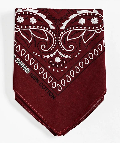 Empyre Paisley Dark Red Bandana