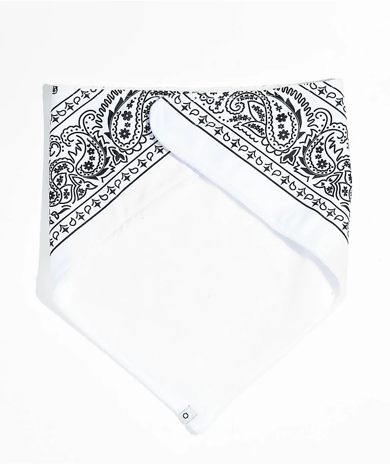 Empyre Paisley White Fleece Bandana