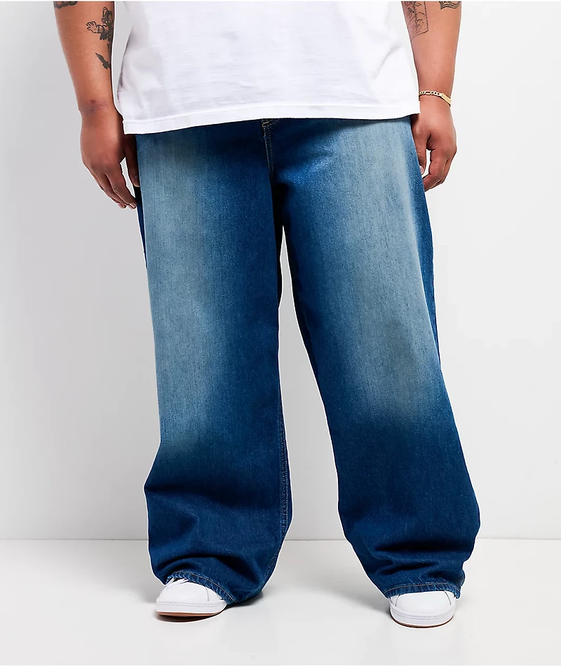 Empyre Pallor Blue Ultra Wide Skate Jeans