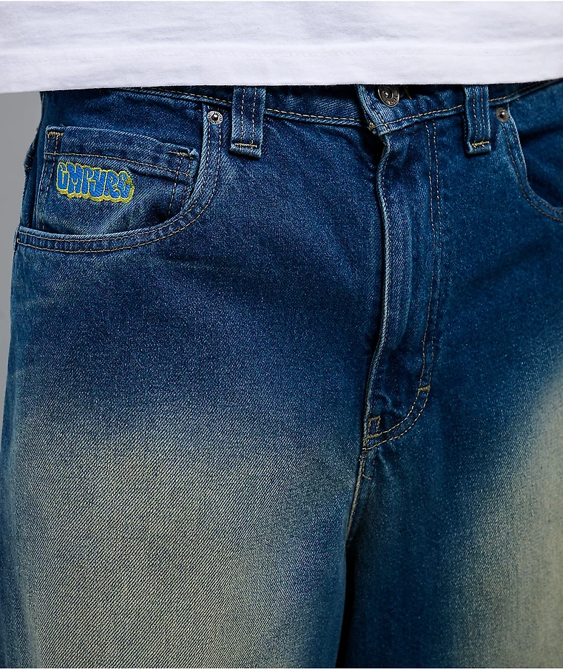 Empyre Pallor Blue Ultra Wide Skate Jeans