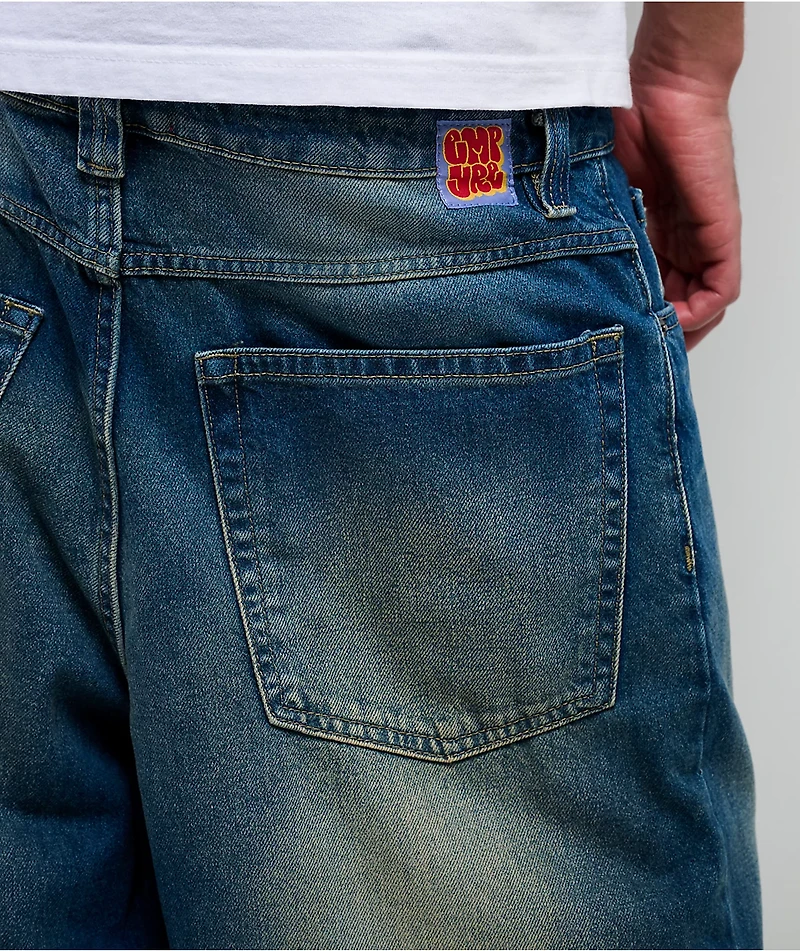 Empyre Pallor Blue Ultra Wide Skate Jeans